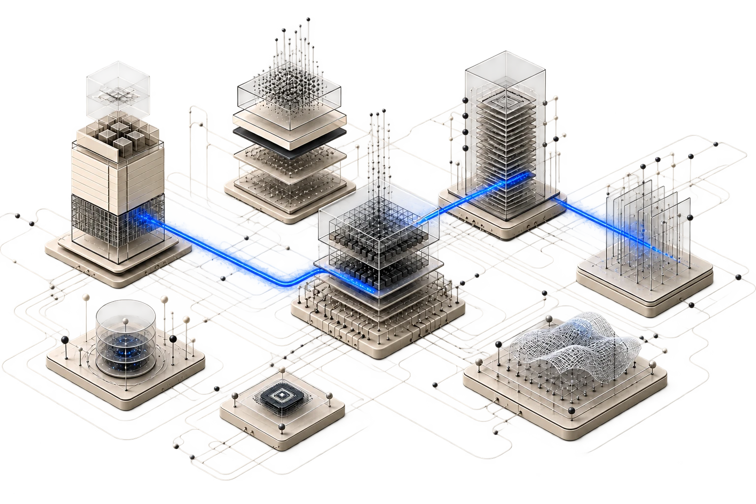 Connected data products, retrieval pathways, and governed knowledge interfaces